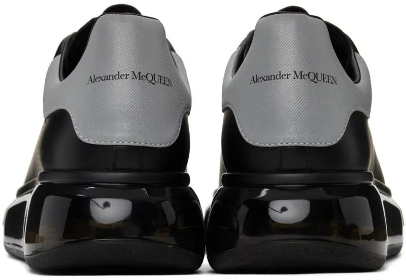 Alexander McQueen Black & Silver Oversized Sneakers (610812WIA4X)