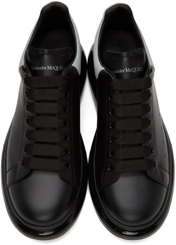Alexander McQueen Black & Silver Oversized Sneakers (610812WIA4X)
