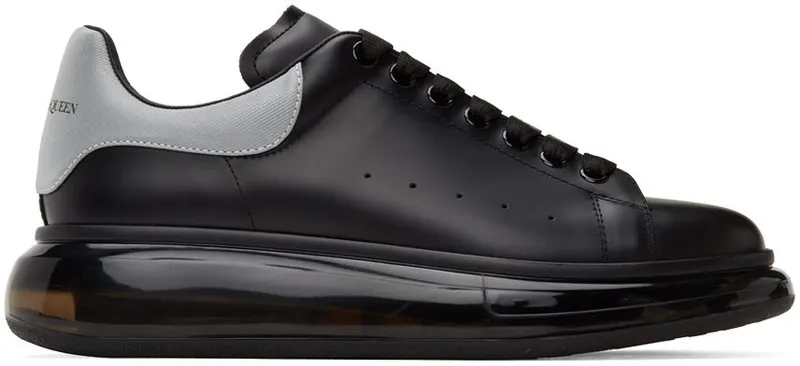 Alexander McQueen Black & Silver Oversized Sneakers (610812WIA4X)