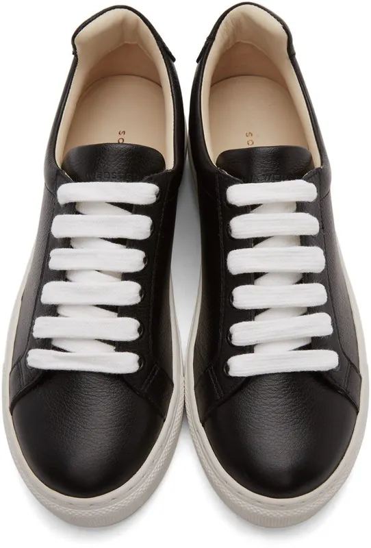 Sophia Webster Black & White Butterfly Low Sneakers (SSS22138)