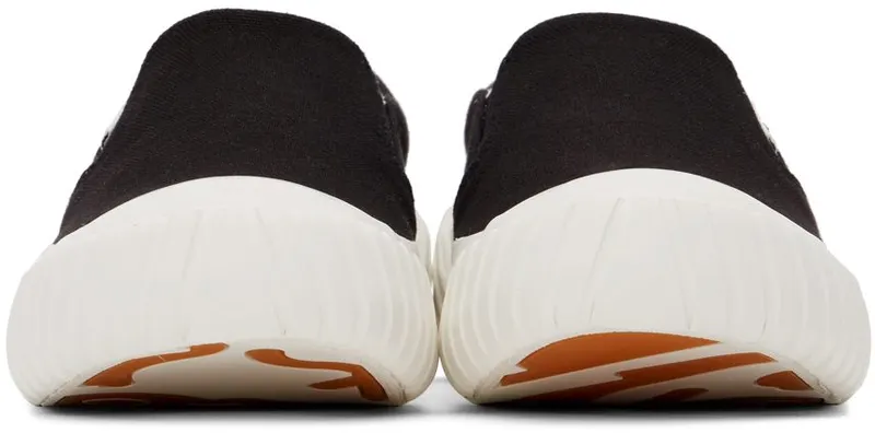 Kenzo Black & White Crest Slip-On Low Sneakers (FB65SN420F50)