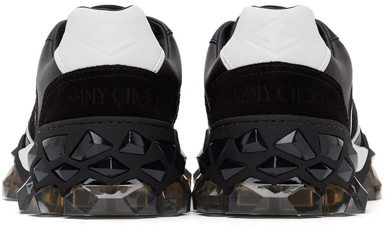 Jimmy Choo Black & White Diamond x Trainer Sneakers (DIAMOND X TRAINER/FVZK)