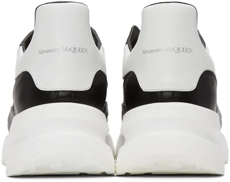 Alexander McQueen Black & White Low Sneakers (575425WHRU3)