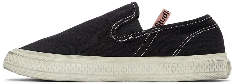 Acne Studios Black Ballow Tumbled Slip-On Sneakers (BD0159-)