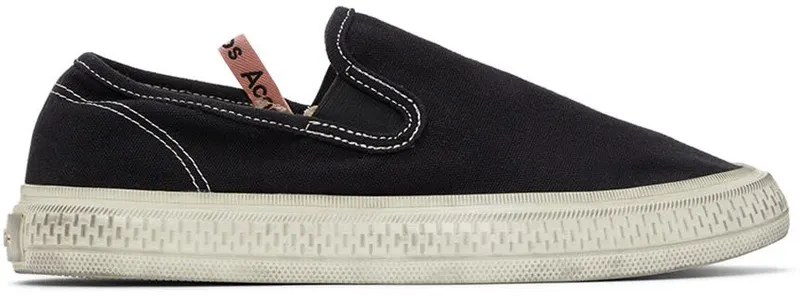 Acne Studios Black Ballow Tumbled Slip-On Sneakers (BD0159-)