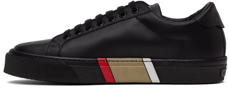 Burberry Black Bio-Based Stripe Sole Sneakers (8042172)