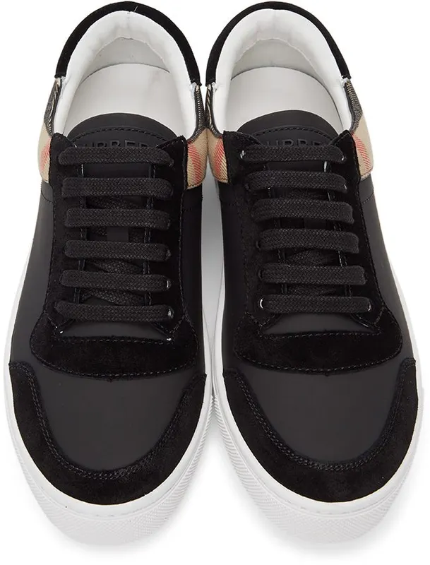 Burberry Black Check Reeth Sneakers (8024124)