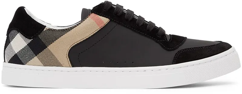 Burberry Black Check Reeth Sneakers (8024124)