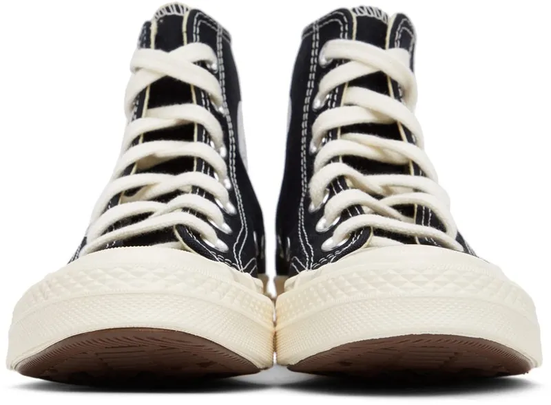 Comme des Garçons Play Black Converse Edition Half Heart Chuck 70 High Sneakers (K112)