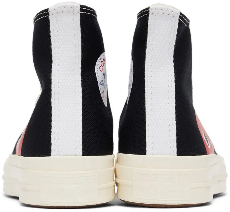 Comme des Garçons Play Black Converse Edition Half Heart Chuck 70 High Sneakers (K112)