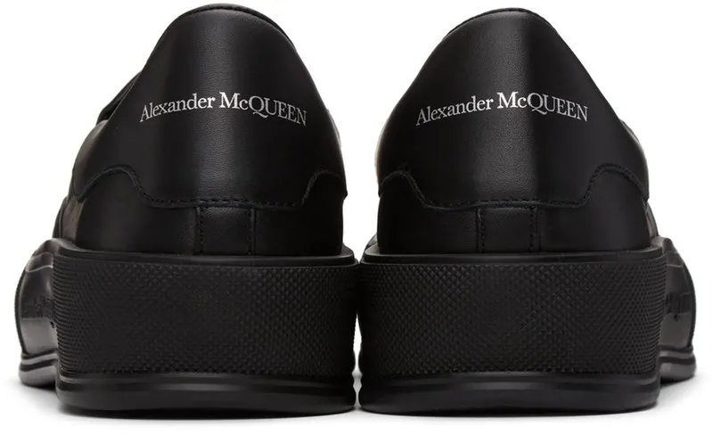 Alexander McQueen Black Deck Skate Plimsoll Sneakers (654595WHZT8)