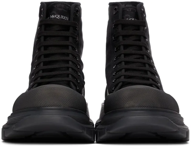 Alexander McQueen Off-White Print Tread Slick High Sneakers (662675W4Q32)
