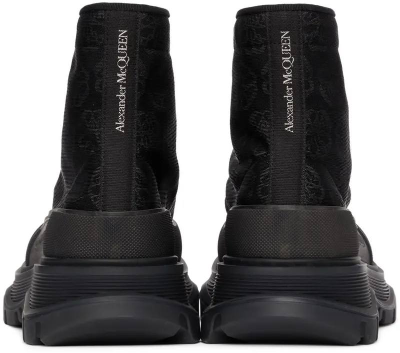 Alexander McQueen Off-White Print Tread Slick High Sneakers (662675W4Q32)