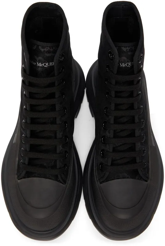 Alexander McQueen Off-White Print Tread Slick High Sneakers (662675W4Q32)