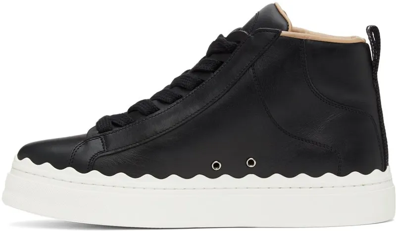 Chloé Black Lauren High-Top Sneakers (CHC21S41342)