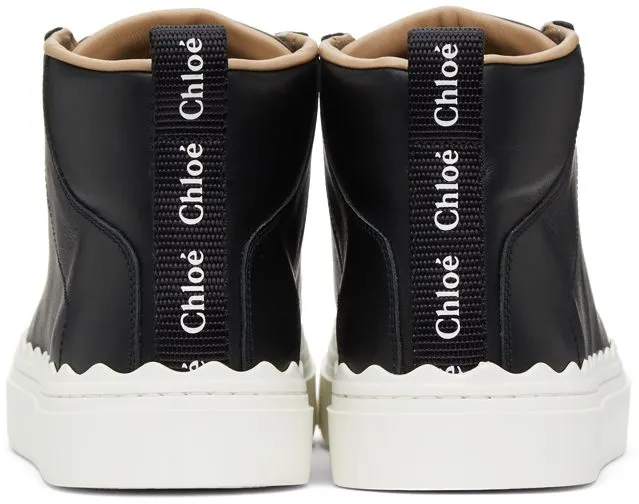 Chloé Black Lauren High-Top Sneakers (CHC21S41342)