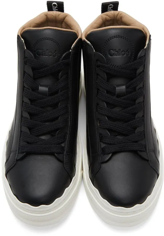 Chloé Black Lauren High-Top Sneakers (CHC21S41342)
