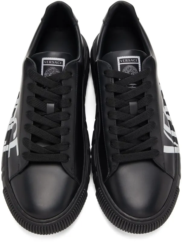 Versace Black Logo Greca Low-Top Sneakers (*DSU8404 DV51G)