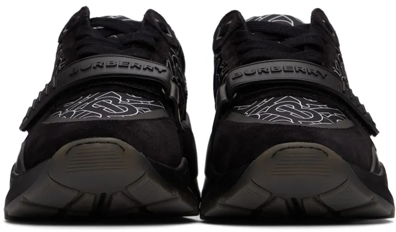 Burberry Black Monogram Print Ramsey Sneakers (8049883)