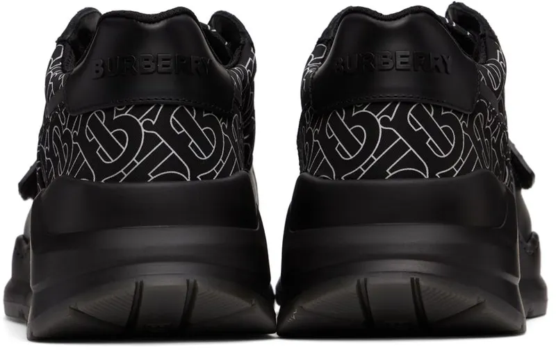 Burberry Black Monogram Print Ramsey Sneakers (8049883)
