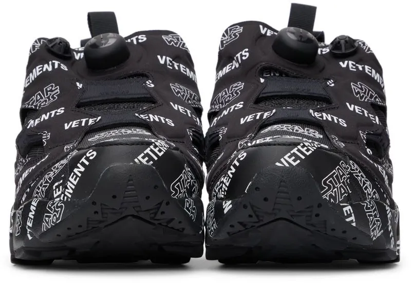 VETEMENTS Black Reebok Edition STAR WARS Instapump Fury Sneakers (UE52SN100B)