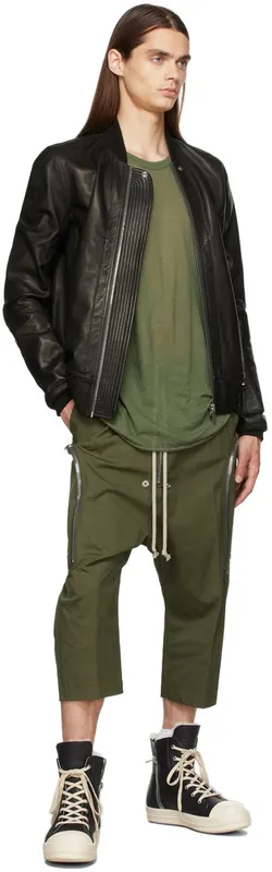 Rick Owens Black Shearling High Sneakers (RU02A5890 LSHC)