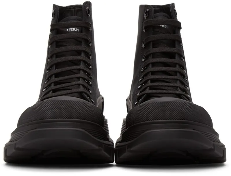 Alexander McQueen Black Tread Slick High Sneakers (682420W4RQ2)