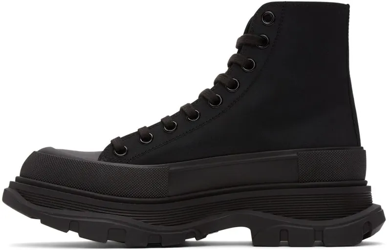 Alexander McQueen Black Tread Slick High Sneakers (682420W4RQ2)