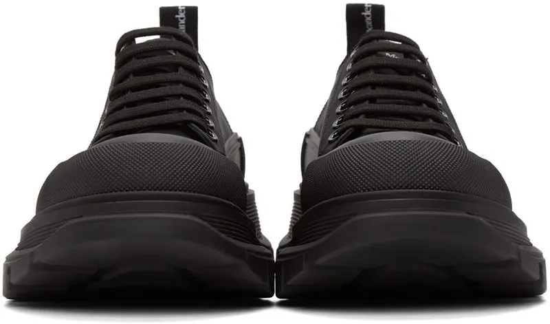 Alexander McQueen White & Black Tread Slick Graffiti Sneakers (682421W4RQ2)