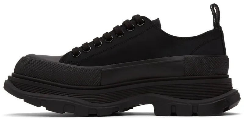 Alexander McQueen White & Black Tread Slick Graffiti Sneakers (682421W4RQ2)