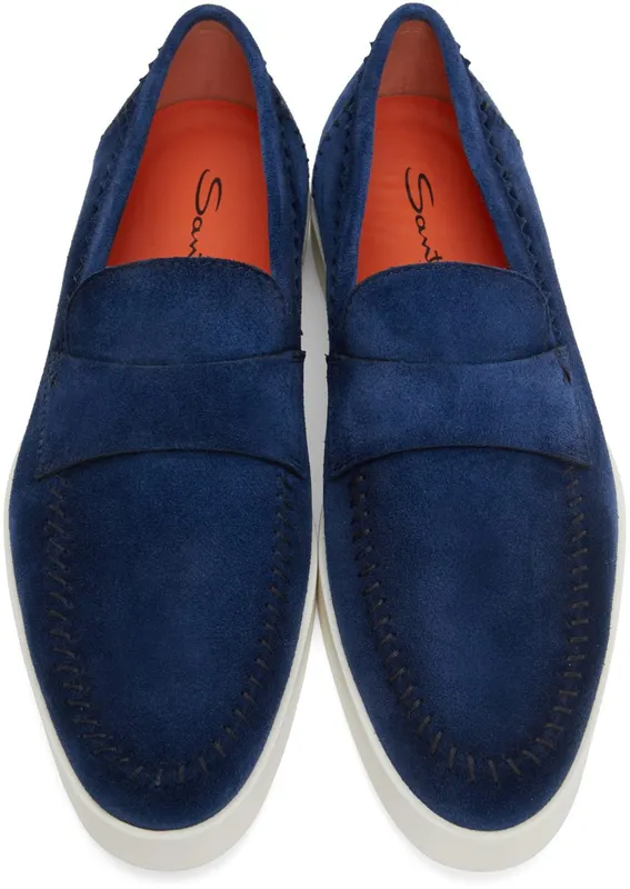Santoni Blue Dowdy GEXU48 Shoes (MGAI18087PANBGEXU48)
