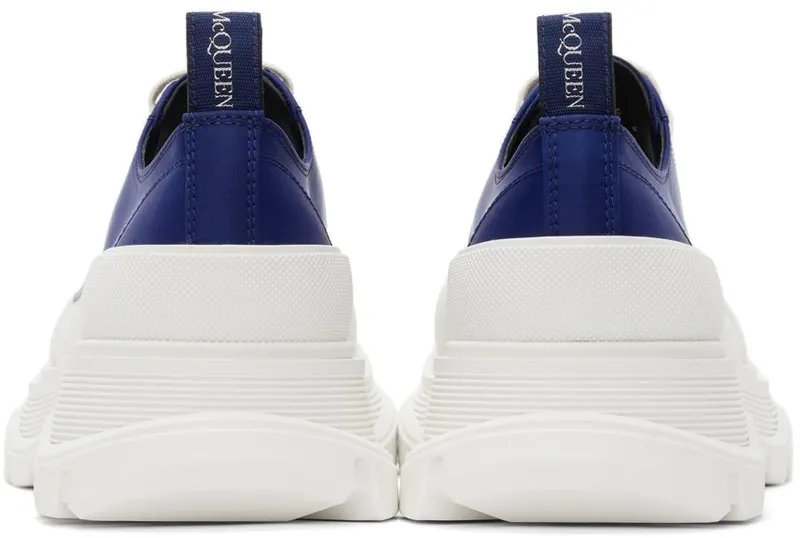 Alexander McQueen Blue Tread Slick Low Sneakers (604257W4IF1)
