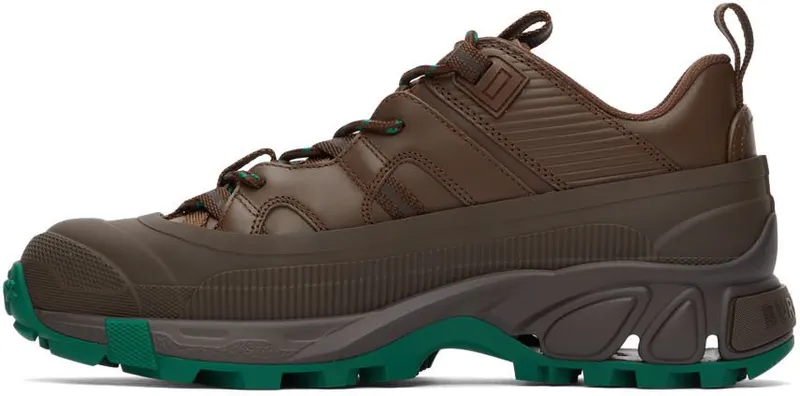 Burberry Brown & Green Arthur Sneakers (8045701)