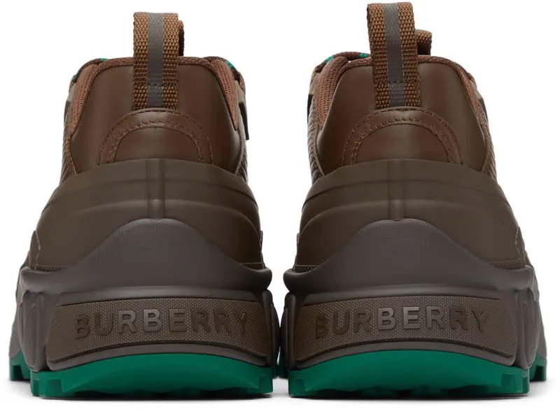 Burberry Brown & Green Arthur Sneakers (8045701)