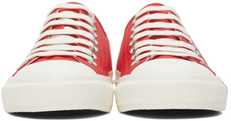 Burberry Gabardine Logo Print Low Sneakers (8045303)