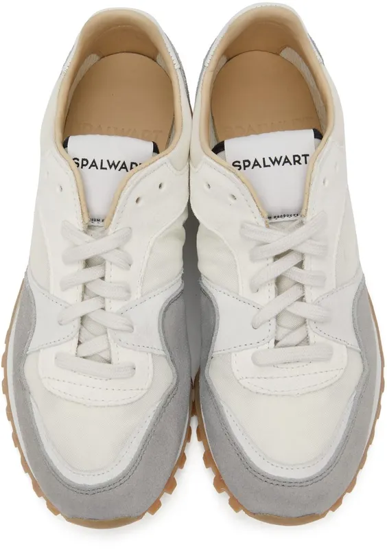 Spalwart Grey & Off-White Marathon Trail Low Sneakers (97037755030)