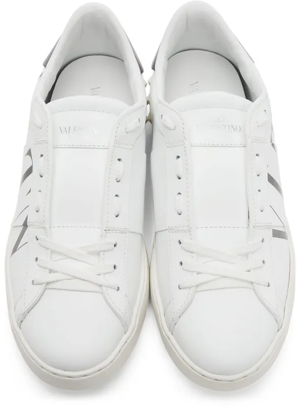 Valentino Garavani Grey & White VLTN Open Sneakers (XY2S0830PST)