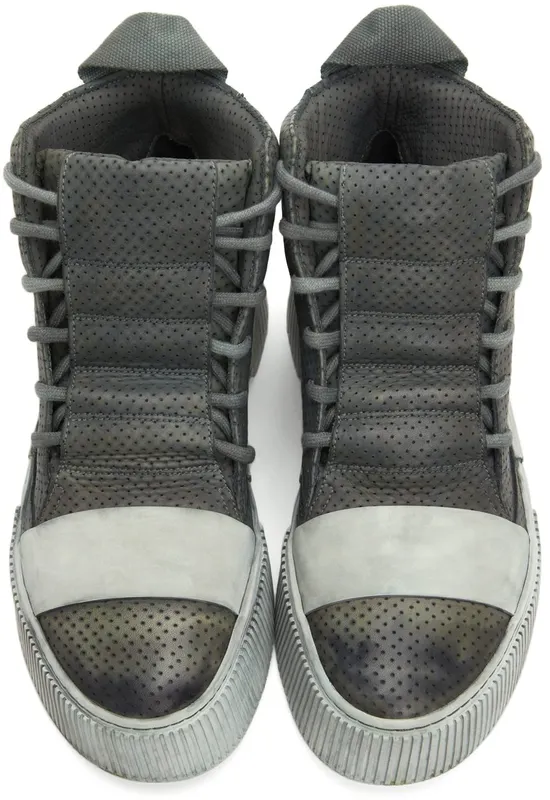 Boris Bidjan Saberi Grey Bamba 1.1 High Top Sneakers (291-SS2200B1000000SM-0025)