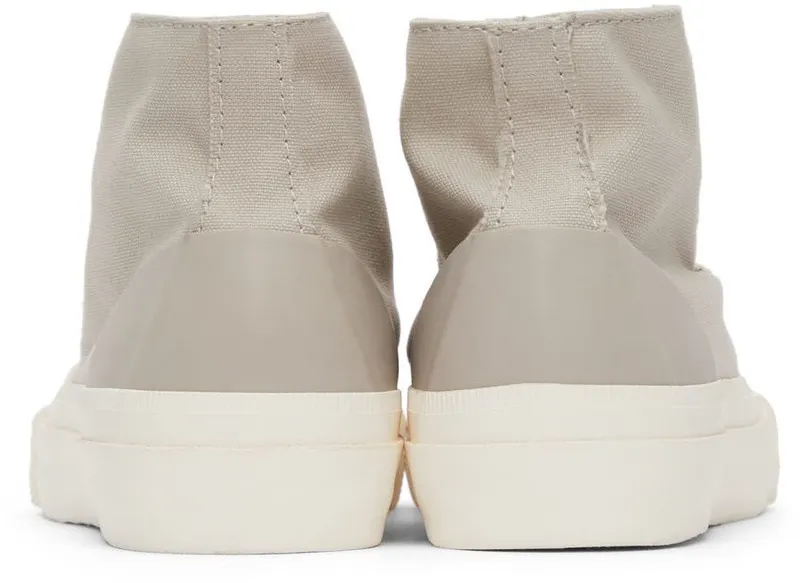 Regulation Yohji Yamamoto Grey Canvas Front Zip Sneakers (FM-E58-060)