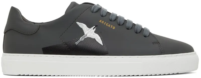 Axel Arigato Grey Clean 90 Tape Bee Bird Sneakers (28483)