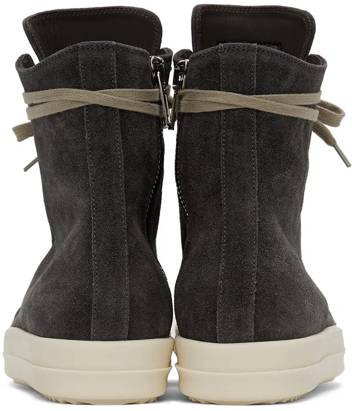 Rick Owens Grey Suede Sneakers (RU02A5890 LVS)