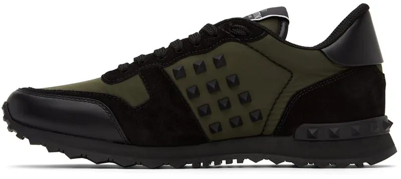 Valentino Garavani Khaki & Black Rockrunner Sneakers (WY2S0748VBU)