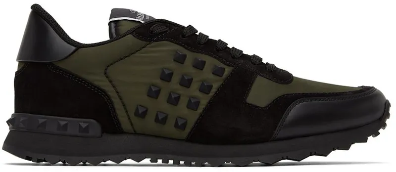 Valentino Garavani Khaki & Black Rockrunner Sneakers (WY2S0748VBU)