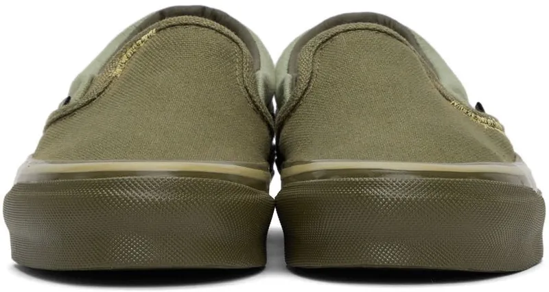 Vans Khaki Nigel Cabourn Edition OG Classic Slip-On LX Sneakers (VN0A45JK9TA)