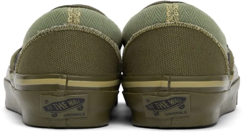 Vans Khaki Nigel Cabourn Edition OG Classic Slip-On LX Sneakers (VN0A45JK9TA)