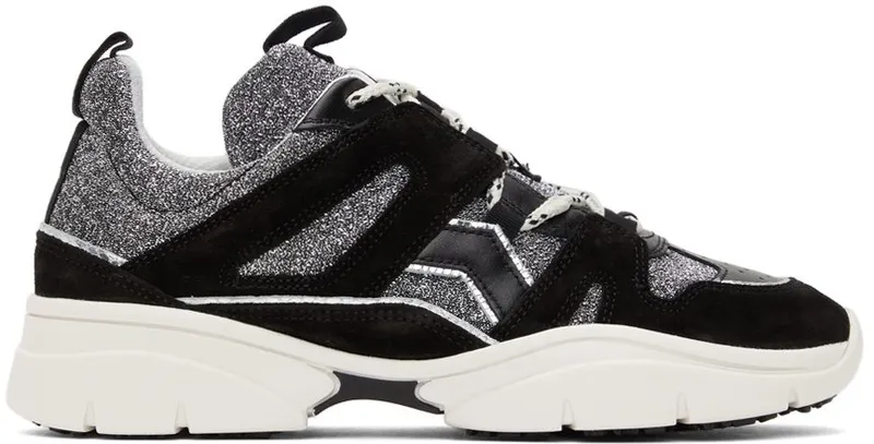 Isabel Marant Lurex & Suede Kindsay Sneakers (21HBK0052-21H019S)