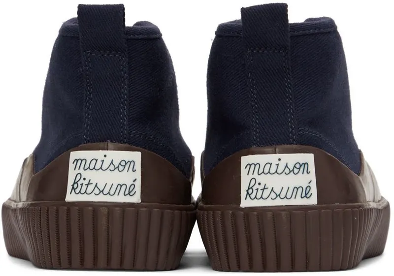 Maison Kitsuné Navy Bold Sole Sneakers (HU04736WW0042)