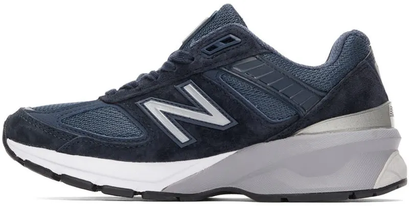 New Balance Navy Made In US 990v5 Sneakers (W990NV5)