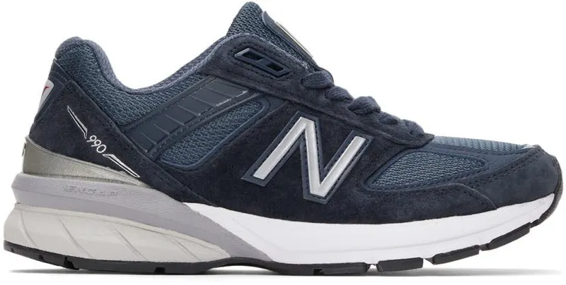 New Balance Navy Made In US 990v5 Sneakers (W990NV5)