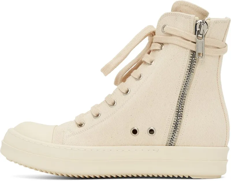 Rick Owens Drkshdw Off-White Denim High Sneakers (DS01B7800 DMNET1)
